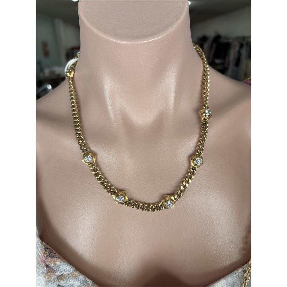 swarovski gold necklace